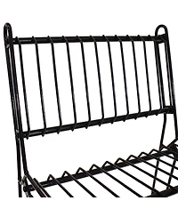 Indoor/Outdoor Furniture Steel Wire Bar-Height Dining Chair - Black