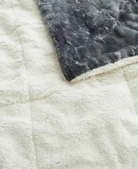 Unikome Velvet Sherpa Reversible Comforter, King
