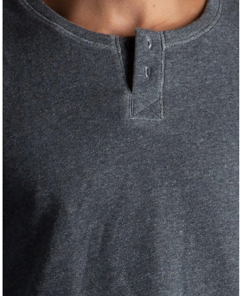 Watson'S Men's Absolute Stretch French Terry Lounge Henley Crew