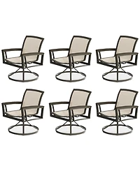 Bartow Outdoor, Swivel Chairs Set of 6, Created for Macy's