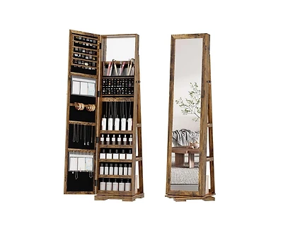 Vlsrka 360° Rotating Led Jewelry Armoire