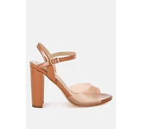 Kessel Tinted Clear Strap Block Heels Women