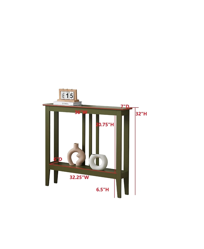 Kings Brand Furniture Entryway Table - Narrow Console with Storage Wood Tables for