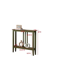 Kings Brand Furniture Entryway Table - Narrow Console with Storage Wood Tables for