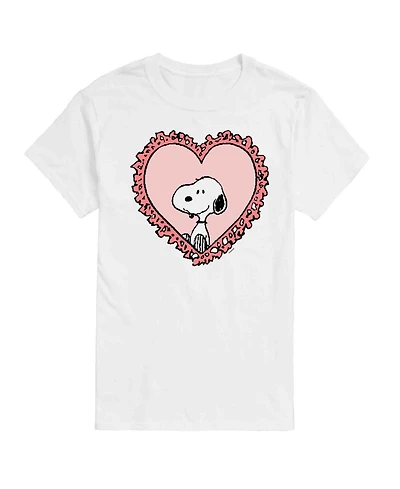 Airwaves Men's Peanuts Snoopy Heart Short Sleeve T-Shirt