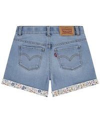 Levi's Big Girls Print Block Mom Shorts