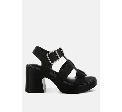 Avalon Chunky Pin Buckle Platform Heels Women