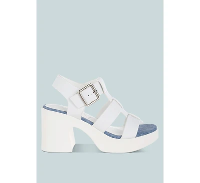 Avalon Chunky Pin Buckle Platform Heels Women