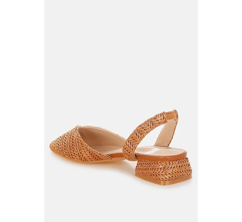 Kinjay Pointy Toe Slingback Sandals