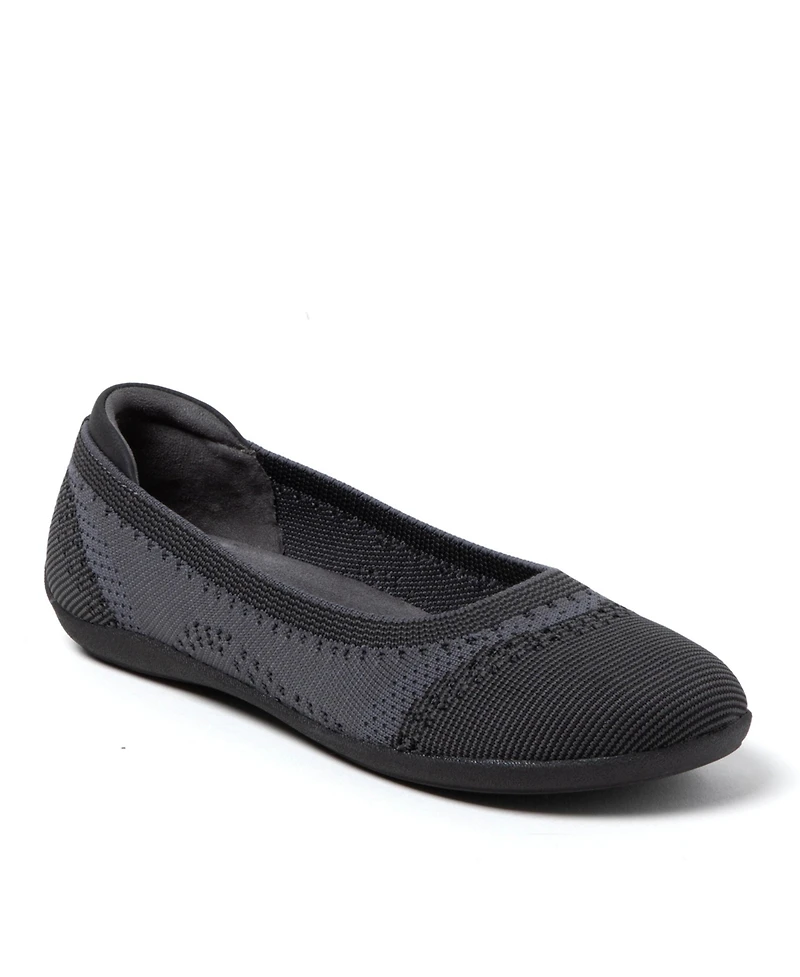 Dearfoams Women's Misty Ballet Flat Lightweight Slip Ons