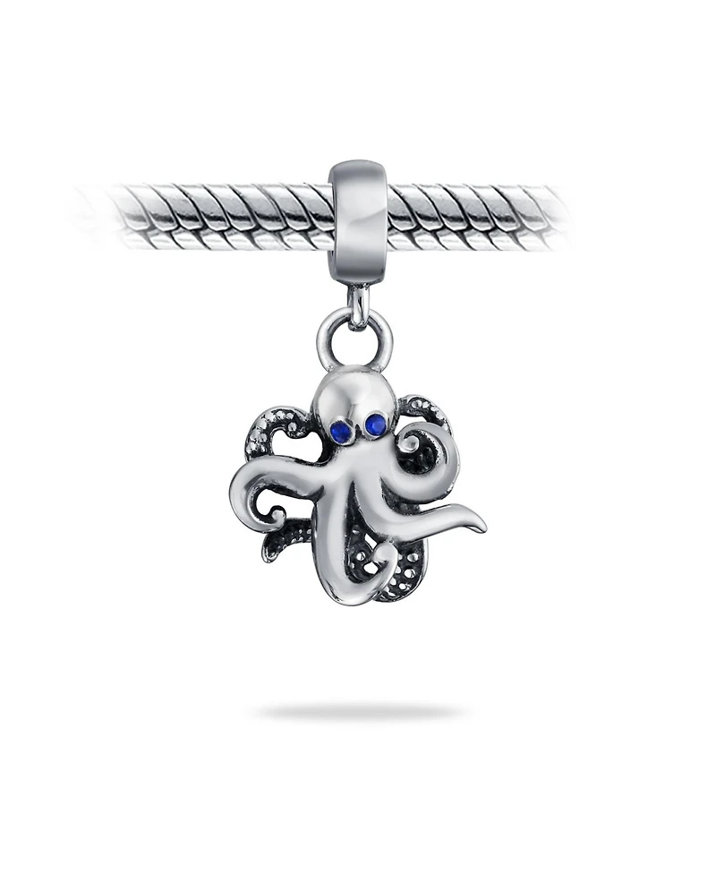 Bling Jewelry Squid Scuba Diver Octopus Dangle Charm Bead Sterling Silver European Bracelet