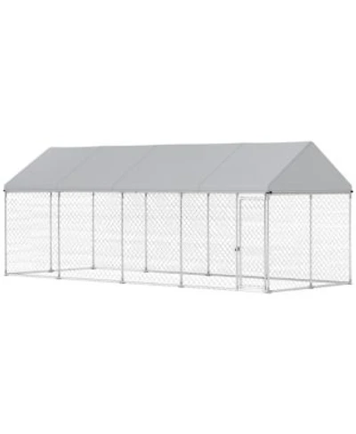 Pawhut 19.7 X 7.5 X 7.9 Outdoor Dog Kennel With Roof Secure Latch