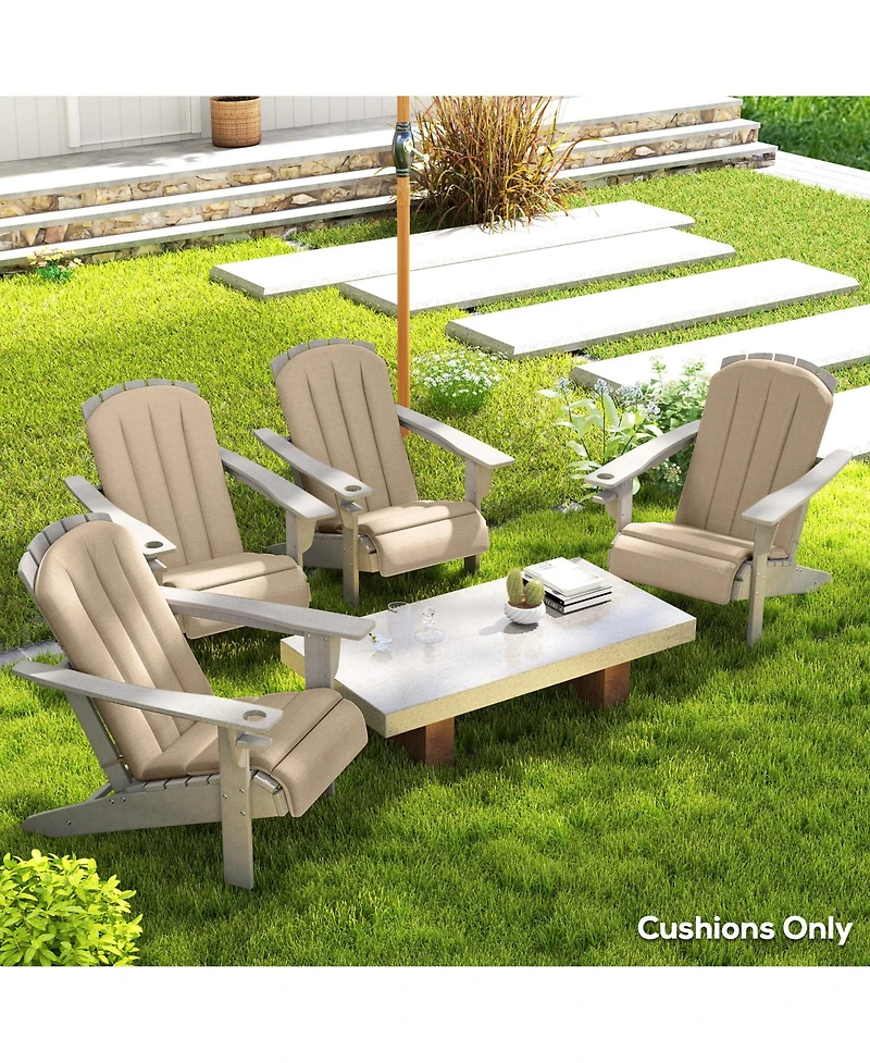 Outsunny 4PCS Adirondack Chair Cushion, Outdoor Cushions,