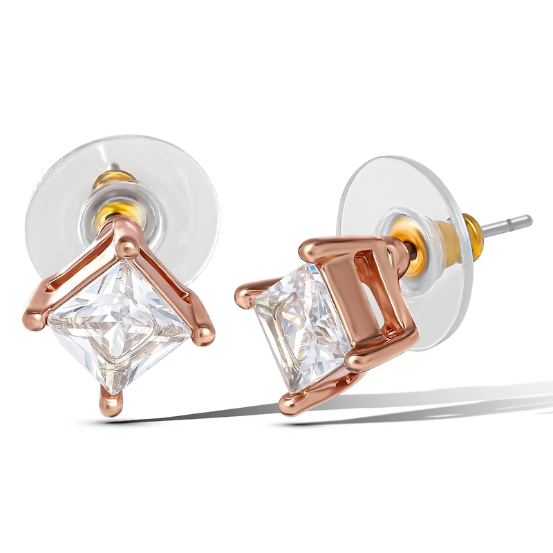 Jessica Simpson Square-Cut Crystal Stud Earrings Set