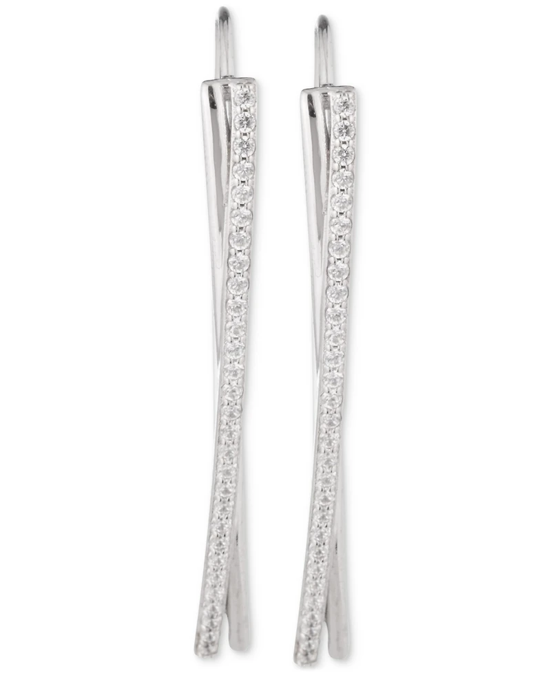 Lauren Ralph Lauren Sterling Silver Cubic Zirconia Pave Threader Earrings