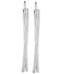 Lauren Ralph Lauren Sterling Silver Cubic Zirconia Pave Threader Earrings
