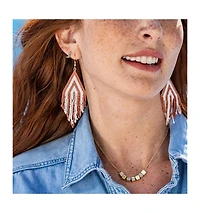 Haley Game Day Beaded Fringe Earrings