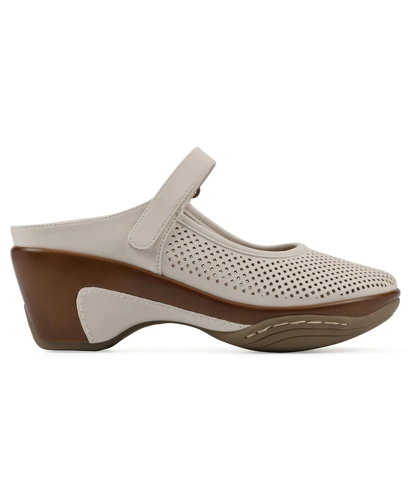 White Mountain Women's Vinto2 Mary Jane Clog Mules