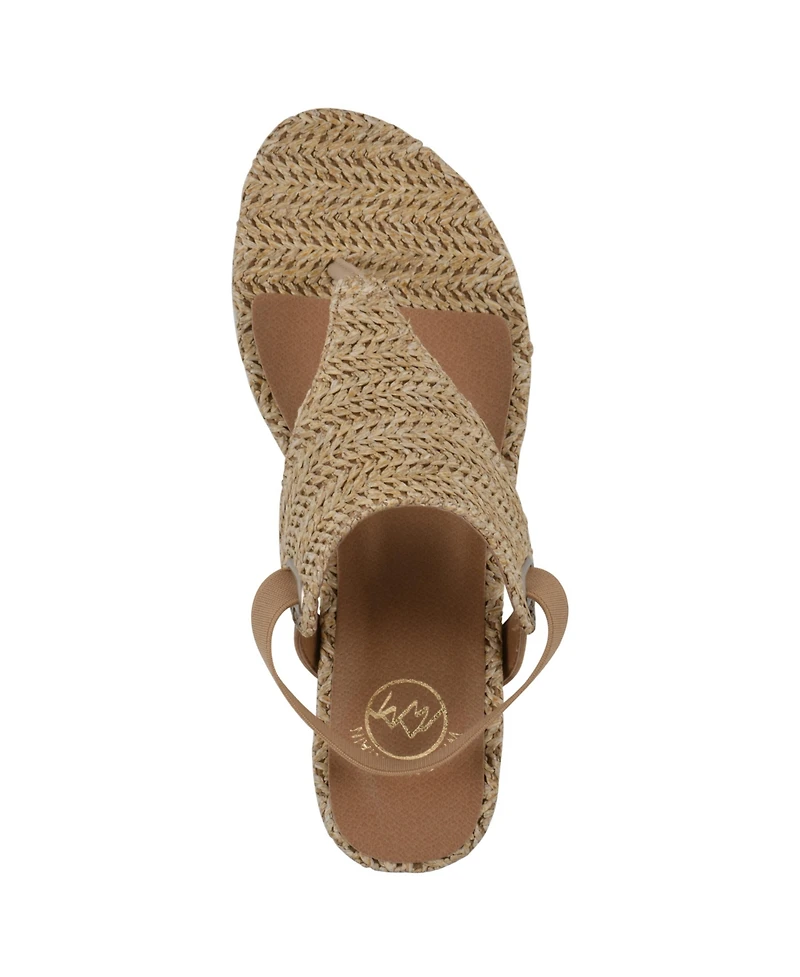 White Mountain Women's All Dres Round Toe Wedge Sandals