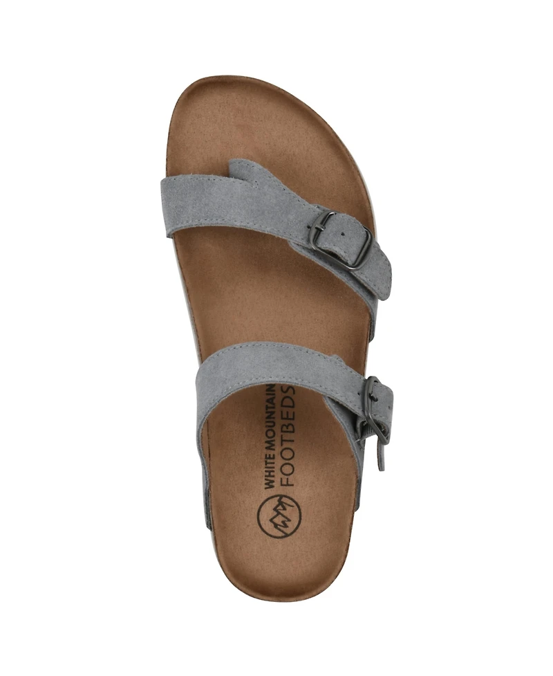 White Mountain Women's Grams Round Toe Flat Sandals