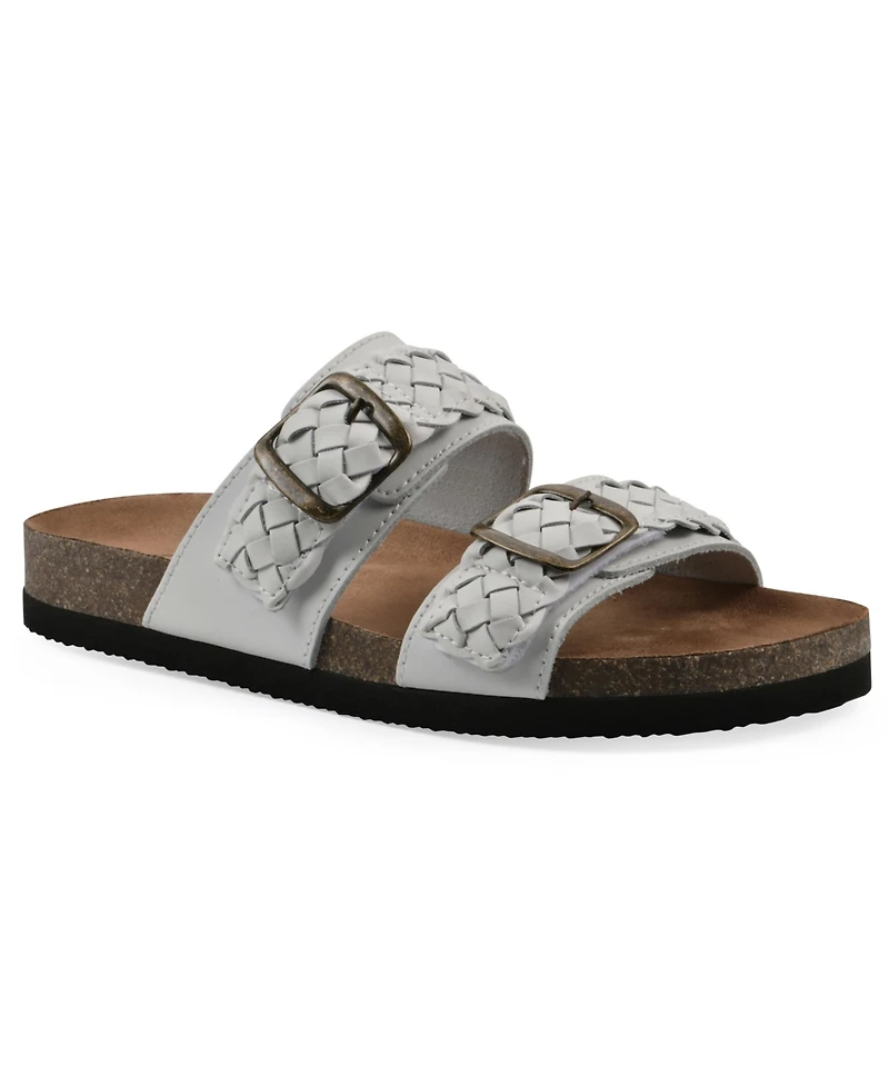 White Mountain Women's Hey Round Toe Flat Sandals