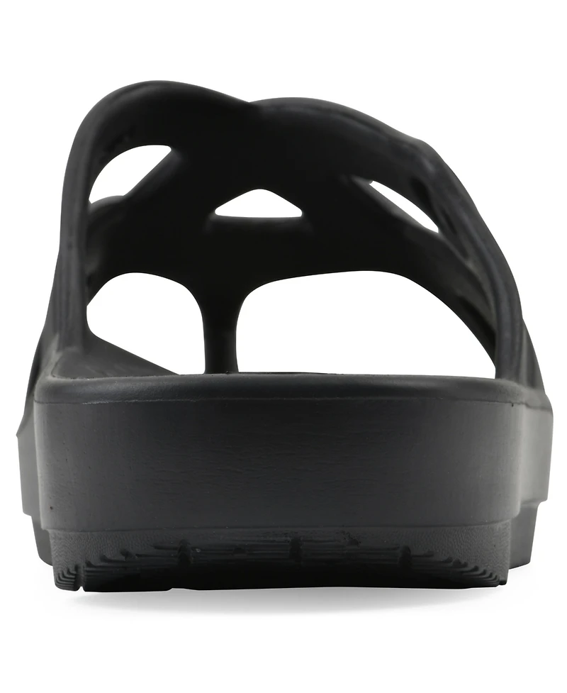 White Mountain Women's Rip Round Toe Flat Sandals