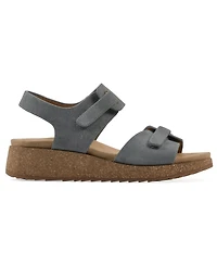 White Mountain Women's Gelato Round Toe Wedge Sandals