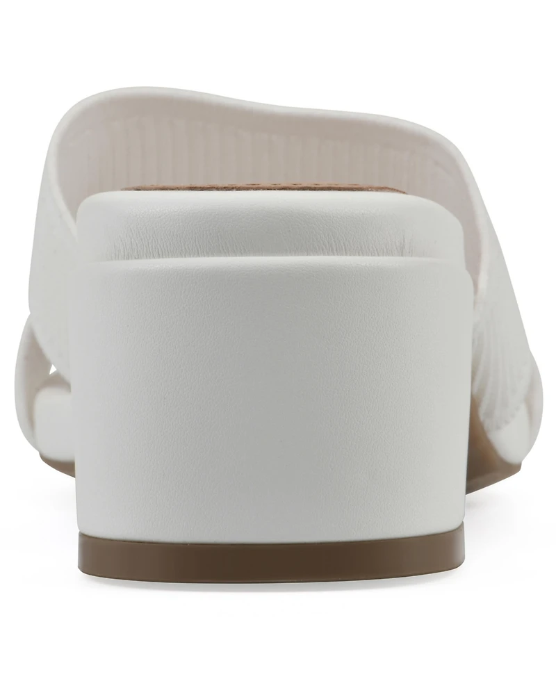 White Mountain Women's Milled Round Toe Dress Sandals