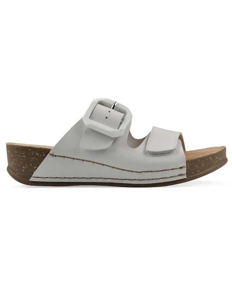 White Mountain Women's Fearful Slip-On Wedge Sandals