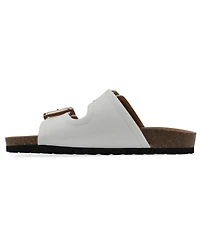 White Mountain Women's Griffon Round Toe Flat Sandals