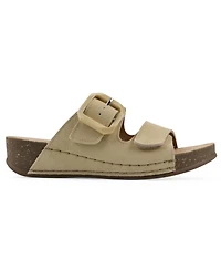 White Mountain Women's Fearful Slip-On Wedge Sandals