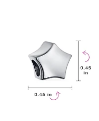 Bling Jewelry Initial Alphabet Bead Charm A-z Celestial Holiday Star 14K Gold Plated Silver