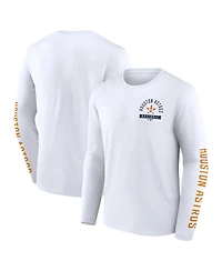 Fanatics Men's White Houston Astros Press Box Long Sleeve T-Shirt