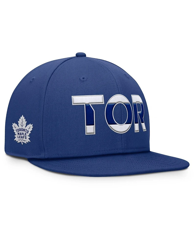 Fanatics Men's Blue Toronto Maple Leaf's Authentic Pro Rink Snapback Hat