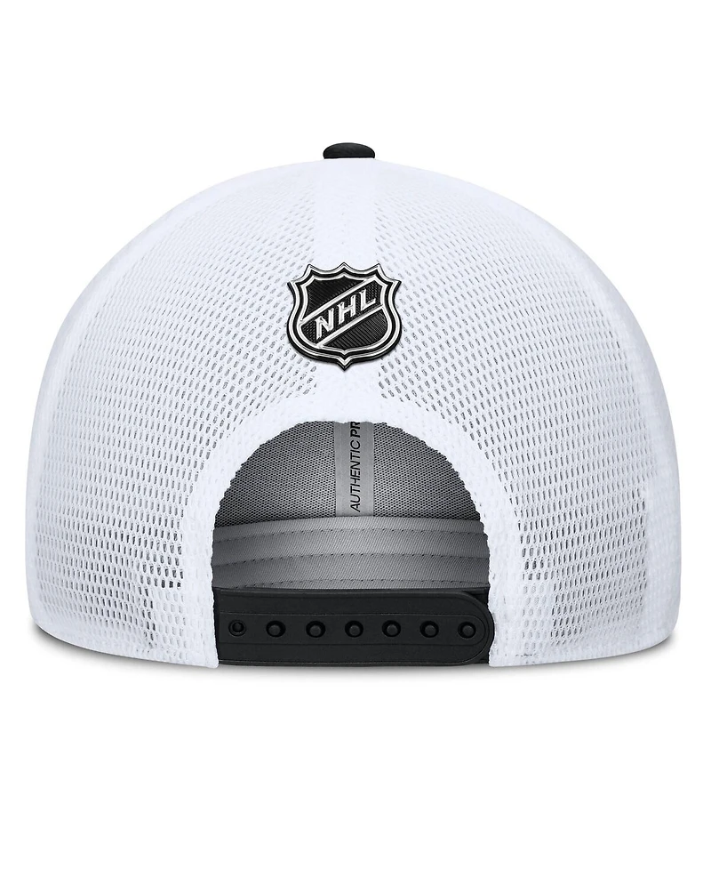 Fanatics Men's Black/Red Ottawa Senators Authentic Pro A-Frame Rink Adjustable Hat