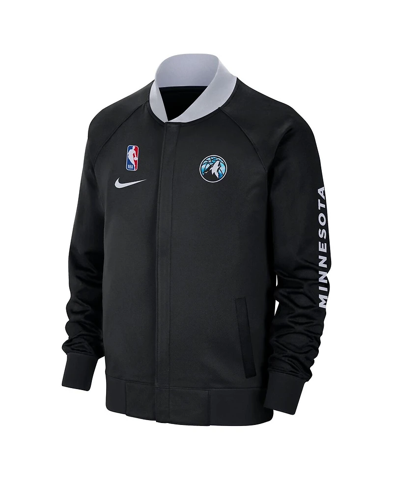 Nike Men's Black Minnesota Timberwolves 2024/25 City Edition Authentic Showtime Performance Full-Zip Jacket