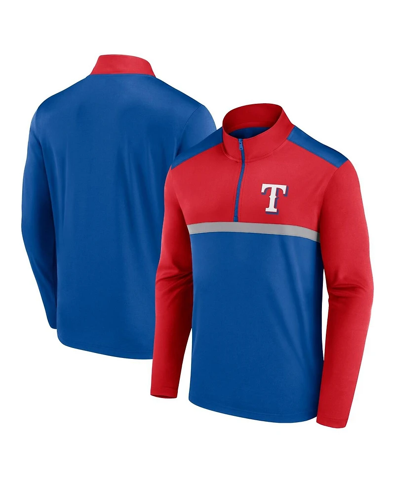 Fanatics Men's Royal Texas Rangers Unstoppable Quarter-Zip Top