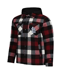 Starter Men's Red/Black St. Louis Cardinals Sherpa Full-Zip Hoodie Jacket