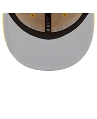 New Era Men's Gold Indiana Pacers Jersey Hook Statement Edition 9FIFTY Snapback Hat
