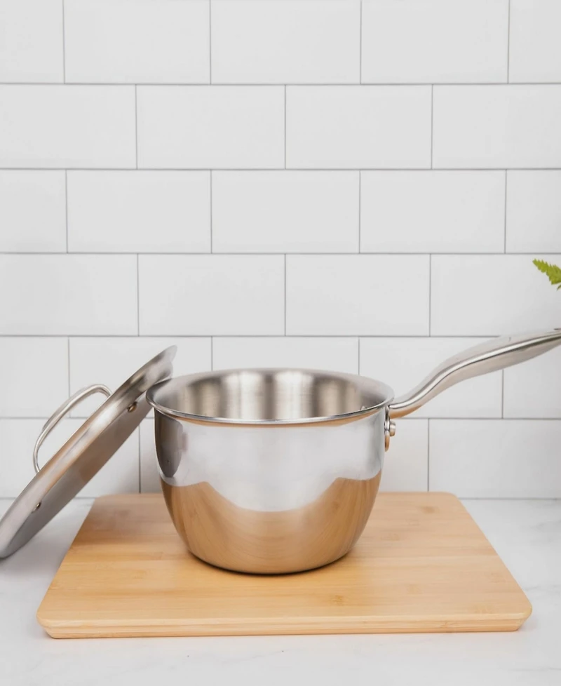 Heritage Steel Titanium Series Fully Cladded 2-Quart Saucier with Lid