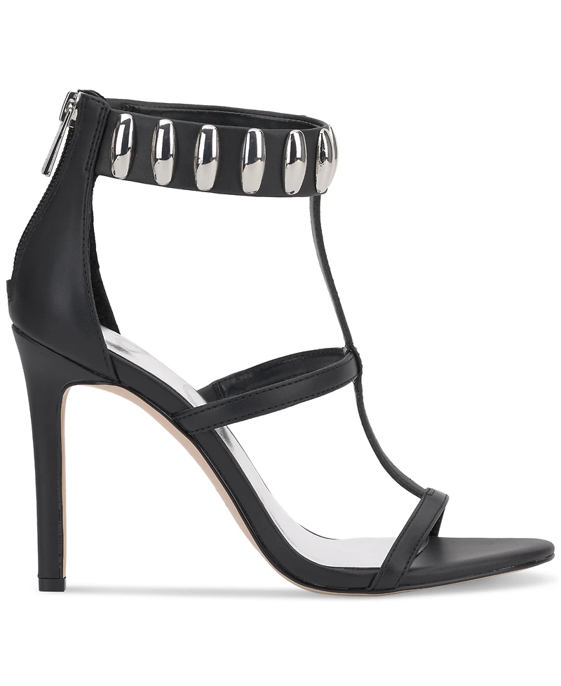Jessica Simpson Women's Juniya T-Strap Studded Stiletto Sandals
