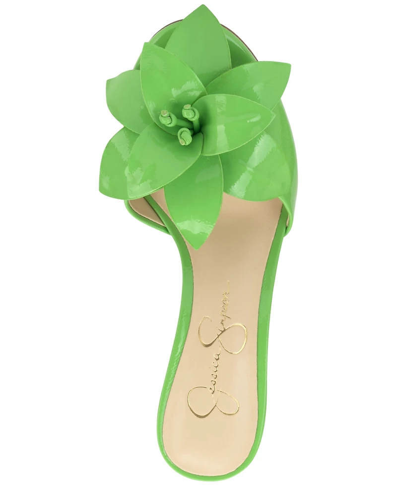 Jessica Simpson Women's Percia Flower High-Heel Dress Mules