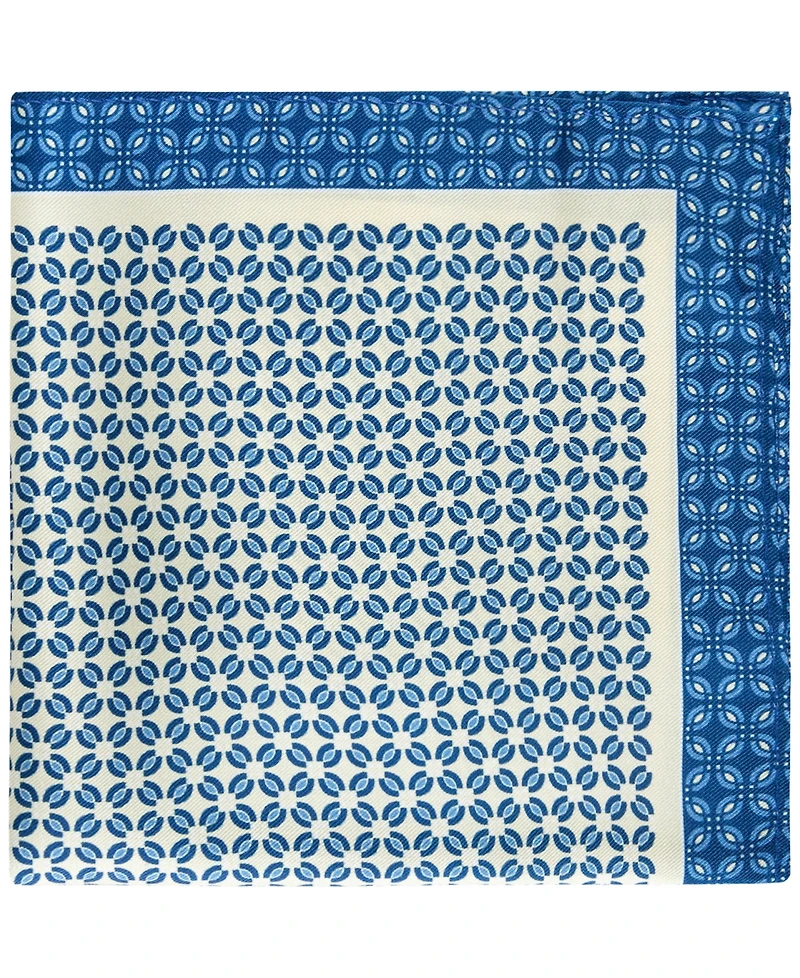 Tommy Hilfiger Men's Solid Bow Tie & Medallion Pocket Square Set