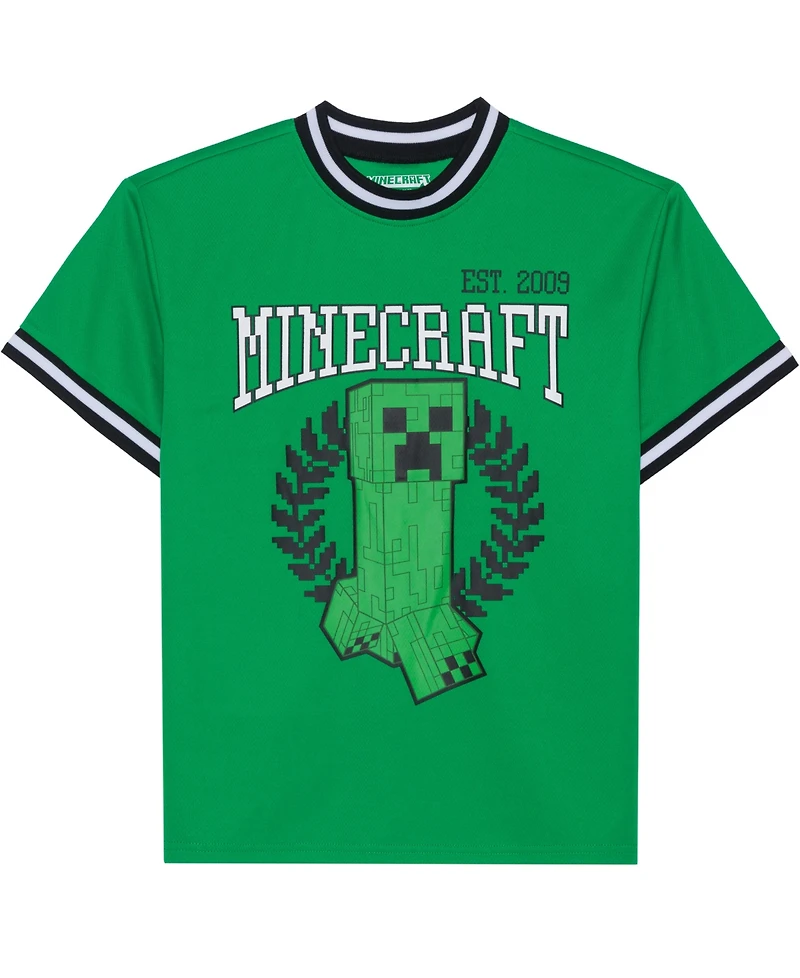 Minecraft Little & Big Boys Team Creeper Soccer Jersey Shirt