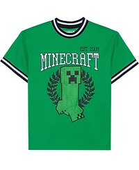 Minecraft Little & Big Boys Team Creeper Soccer Jersey Shirt