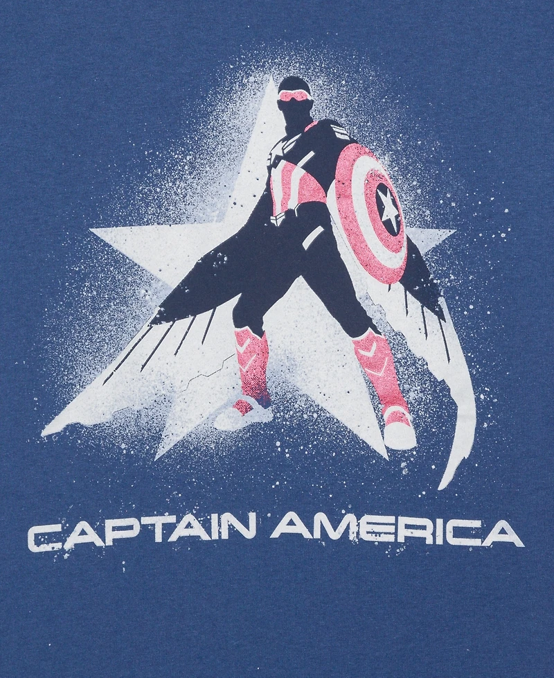 Captain America Little & Big Boys Short Sleeve T-Shirt