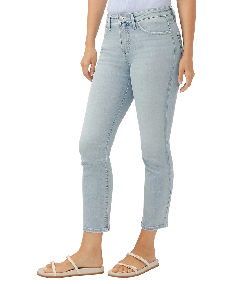 Silver Jeans Co. Women's Isbister High Rise Ankle Straight Leg Luxe Stretch