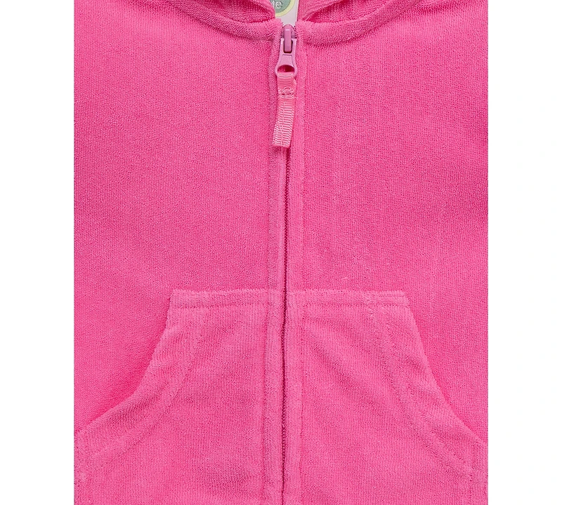 Little Me Baby Girls 2-Pc. Ruffled Hoodie & Shorts Swim Cover-Up Set