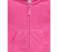 Little Me Baby Girls 2-Pc. Ruffled Hoodie & Shorts Swim Cover-Up Set