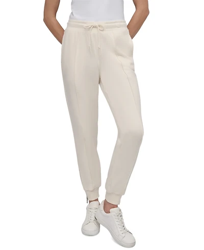 Dkny Sport Women's Zip-Cuff High-Rise Cotton Joggers